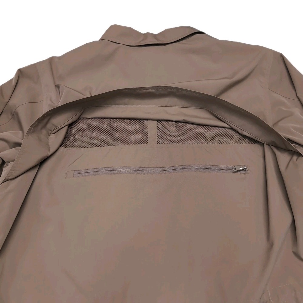 LL Bean Traveler Jacket Mens LT Large Tall Brown Lightweight Field 6 Pocket READ - Picture 6 of 15